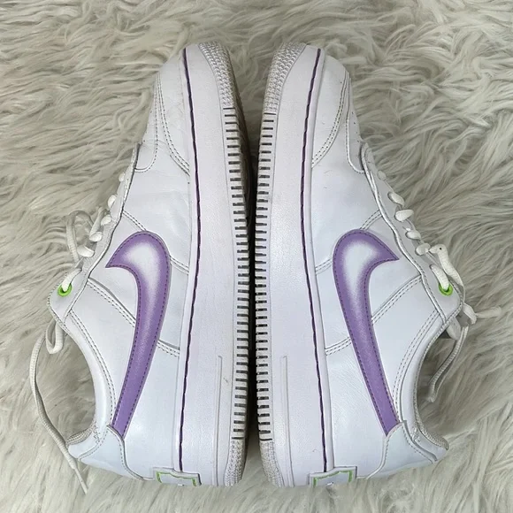 NIKE Air Force 1 Low Shadow White Electric Green Size 10 - Picture 9 of 15